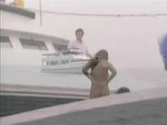 British hoe Yvonne gets nailed on a yacht