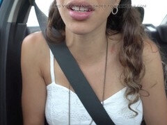 Auto, Spermaladung, Schmuddelige sprache, Latina, Masturbation, Milf, Mutti, Schwanger