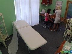 Mamada, Médico, Estilo perrito, Enfermera, Oficina, Uniforme, Voyeur, Mojado