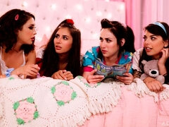 Fingern, Lecken, Masturbation, Orgie, Muschi, Entkleiden, Jungendliche (18+), Zug