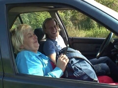 Rubia, Mamada, Coche, Checa, Abuelita, Peludo, Hd, Montar