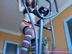 House up a sweat while working out