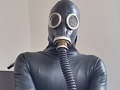 Amateur, Fétiche, Homosexuelle, Allemand, Latex, Caoutchouc, Solo