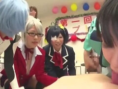 Asian, Blowjob, Creampie, Group, Japanese