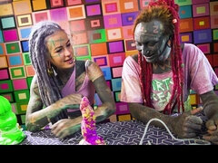 Dreadlocks clip with hot Anuskatzz and Lily Lu from Dirty Dreaz