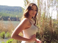 Blasen, Nackt, Im freien, Jungendliche (18+), Titten