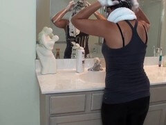 アメリカ人, フェムドム, 自家製, 陵辱, 入門, 淫乱熟女, シャワー, ソフトコア