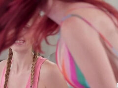 American, Family, Licking, Milf, Pigtails, Pussy, Redhead, Stepmom