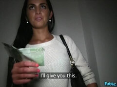 18, デカチン, フェラチオ, 茶髪の, お金, 自然山雀, ゴックンする, ティーン