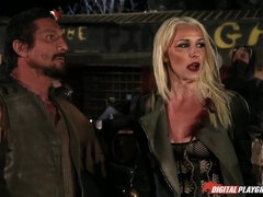 Blockbuster, Costume Ponr: Apocalypse X - Scene with busty blonde slut Eva Karera