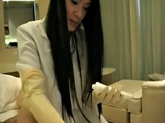 Asiatisch, Schwul, Handschuhe, Latex, Hausmädchen, Massage, Reif, Krankenschwester