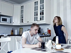 ブロンド, フェラチオ, エロ熟女, 試験, フェティッシュ, ハードコア, 下着, ロシア人