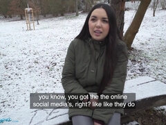 Большие сиськи, Минет, Глубокая глотка, Секс без цензуры, Натуральные сиськи, Оргазм, На публике, Испанки