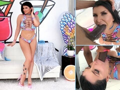 デカパイ, フェラチオ, 茶髪の, 口内発射, イく瞬間, 手コキする, 淫乱熟女, ペニス