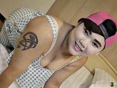 Amateur, Chica, Verga grande, Mamada, Corrida, Sexo duro, Pov, Tailandés