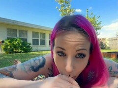 Oral delight in the backyard with Lady Lazarus