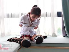 Asiatique, Bondage, Chinoise, Hôtel, Étudiant