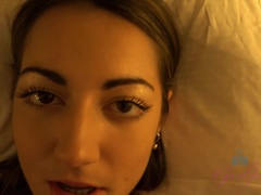 Брюнетки, Сперма во рту, Пальцем, Дрочка ногами, От первого лица, Бритые, Сквиртинг, Влажная