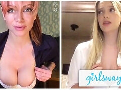 Blonde, Conversation vulgaire, Lesbienne, Masturbation, Chatte, Réalité, Rousse roux, Webcam
