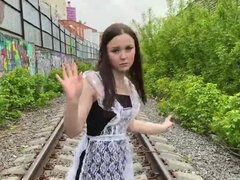 18 jaar, Schattig, Pijpbeurt, Bruinharig, Lul, Moeder, Schoolmeisje, Tiener