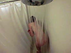 美女, デカパイ, ブロンド, シャワー