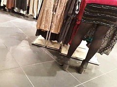 Negro, Fetiche, Pantaletas, Medias largas, Voyeur