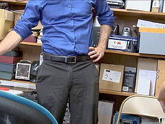 Pijpbeurt, Gevangen, Kantoor, Orgasme, Klein, Taboe, Tiener