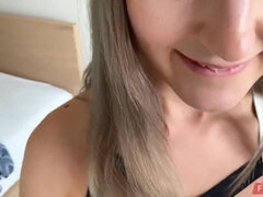 Eva E - young teen girl with perfect perky tits in homemade hardcore - cumshot