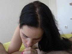 Leie, Blasen, Sperma im mund, Selbstgemacht, Milf, Orgasmus, Ablutschen, Titten