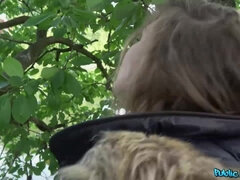 お尻, デカチン, フェラチオ, 茶髪の, ハードコア, アウトドア, 公共