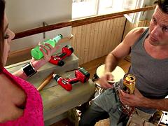 Grosser arsch, Grosse titten, Blasen, Braunhaarige, Spermaladung, Milf, Pov, Titten