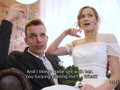 Blasen, Braut, Rotschopf, Jungendliche (18+), Titten, Spanner, Hochzeit