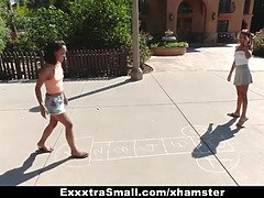 Lieveling, Grote lul, Gigantische lul, Onschuldig, Masturbatie, Penis, Kut duiken, Mager