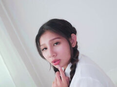 美女, デカ尻, 茶髪の, 中国人, ポルノスター, 剃毛, 生徒, ティーン