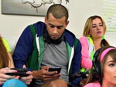 Zwart, Lul, Sperma in gezicht, Dominante vrouw, Interraciaal