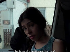 18 años, Chica, Mamada, Coche, Pezones, Coño, Puta, Tatuaje