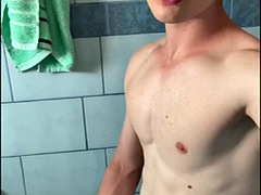 Salle de bains, Grosse bite, Tir de sperme, Mignonne, Queue, Homosexuelle, Branlette thaïlandaise, Masturbation