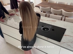 French Housewife Gets Destroyed By 2 Builders - Double Facial Cumshots!