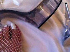 Feets white Toenails clear Pleaser High Heels Stockings