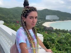 Sucer une bite, Couple, Exhib, Branlette thaïlandaise, De plein air, Pigtail, Public, Russe