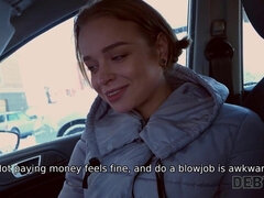 Grosse titten, Blondine, Auto, Paar, Kehlenfick, Pov, Muschi, Nass