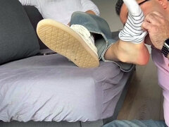 Goddess Grazi - Sucking My Feet And Then Cumming On Them -