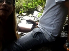 バック, ヨーロピアン, 眼鏡, アウトドア, 現実, 馬乗り, スペイン人, オッパイの