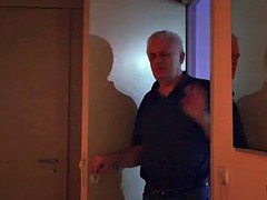 美人, フェラチオ, 祖父, お婆さん, グループ, キス, ゴックンする, 三人