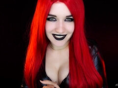 ASMR solo with redhead devil babe