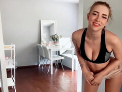 Ass, Dildo, Natural tits, Pussy, Riding, Solo, Tattoo, Toys