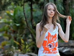 Dirty Russian blonde Gloria masturbates on cam