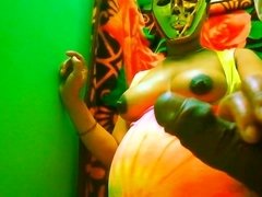 素人, 黒人, チン, 手コキする, インド人, マスク, 淫乱熟女, 母