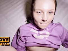 Hardcore, Zierlich, Pov, Muschi, Rotschopf, Schlampe, Titten, Nass