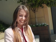 Enthousiasteling, Amerikaans, Kont, Bruinharig, Natuurlijke tieten, Buiten, Openbaar, Tieten likken